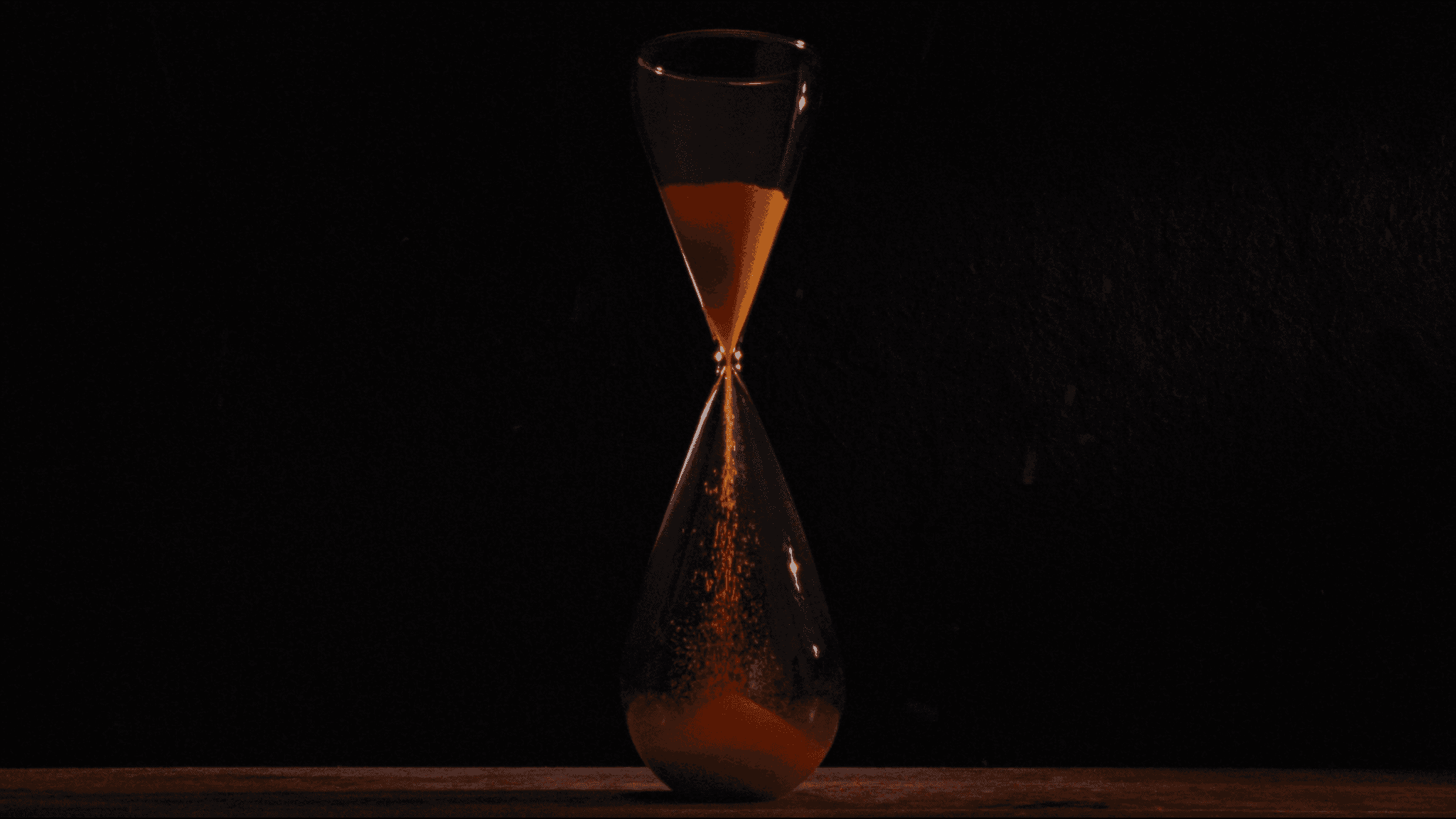 Conceptual still-life: an hourglass